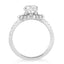 2.95 ctw Cushion Cut Lab Grown Diamond Engagement Ring in 14kt White Gold