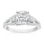 3.10 ctw Cushion Lab Grown Diamond Split Shank Engagement Ring in 14kt White Gold