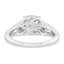 3.10 ctw Cushion Lab Grown Diamond Split Shank Engagement Ring in 14kt White Gold