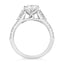 3.10 ctw Cushion Lab Grown Diamond Split Shank Engagement Ring in 14kt White Gold