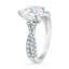 2.98 ctw Pear Shaped Lab Grown Diamond Twist Engagement Ring in 14kt White Gold