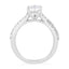 2.98 ctw Pear Shaped Lab Grown Diamond Twist Engagement Ring in 14kt White Gold