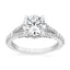 2.55 ctw Round Lab Grown Diamond Split Shank Engagement Ring in 14kt White Gold