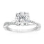 2.13 ctw Round Lab Grown Diamond Twist Engagement Ring in 14kt White Gold