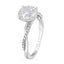 2.13 ctw Round Lab Grown Diamond Twist Engagement Ring in 14kt White Gold