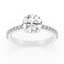 2.38 ctw Round Lab Grown Diamond Prong Set Engagement Ring in 14kt White Gold