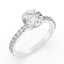 2.38 ctw Round Lab Grown Diamond Prong Set Engagement Ring in 14kt White Gold