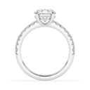 2.38 ctw Round Lab Grown Diamond Prong Set Engagement Ring in 14kt White Gold