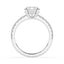 2.38 ctw Round Lab Grown Diamond Prong Set Engagement Ring in 14kt White Gold