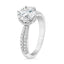 2.57 ctw Round Lab Grown Diamond Tulip Style Pavé Engagement Ring in 14kt White Gold