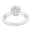 2.57 ctw Round Lab Grown Diamond Tulip Style Pavé Engagement Ring in 14kt White Gold