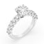 2.86 ctw Round Lab Grown Diamond Prong-Set Engagement Ring in 14kt White Gold