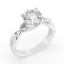 2.14 ctw Round and Marquise Lab Grown Diamond Engagement Ring in 14kt White Gold