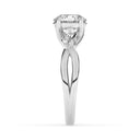 2.14 ctw Round and Marquise Lab Grown Diamond Engagement Ring in 14kt White Gold