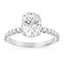 3.19 ctw Oval Lab Grown Diamond Prong-Set Hidden Halo Engagement Ring in 14kt White Gold