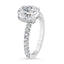 3.19 ctw Oval Lab Grown Diamond Prong-Set Hidden Halo Engagement Ring in 14kt White Gold