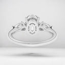 2.50 ctw Oval and Pear Shaped Lab Grown Diamond Three-Stone Engagement Ring in 14kt White Gold