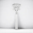 2.50 ctw Oval and Pear Shaped Lab Grown Diamond Three-Stone Engagement Ring in 14kt White Gold