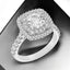 2.56 ctw Round Lab Grown Diamond Double Halo Engagement Ring in 14kt White Gold