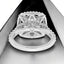 2.56 ctw Round Lab Grown Diamond Double Halo Engagement Ring in 14kt White Gold