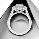 2.56 ctw Round Lab Grown Diamond Double Halo Engagement Ring in 14kt White Gold