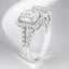 3.59 ctw Pear and Emerald Cut Lab Grown Diamond Halo Ring in 14kt White Gold