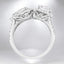 3.59 ctw Pear and Emerald Cut Lab Grown Diamond Halo Ring in 14kt White Gold