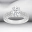 3.27 ctw Oval Lab Grown Diamond Peek-A-Boo Engagement Ring in 14kt White Gold