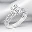 3.27 ctw Oval Lab Grown Diamond Peek-A-Boo Engagement Ring in 14kt White Gold