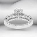 3.27 ctw Oval Lab Grown Diamond Peek-A-Boo Engagement Ring in 14kt White Gold