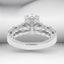 3.27 ctw Oval Lab Grown Diamond Peek-A-Boo Engagement Ring in 14kt White Gold