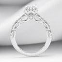 3.27 ctw Oval Lab Grown Diamond Peek-A-Boo Engagement Ring in 14kt White Gold