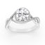 2.16 ctw Round Lab Grown Diamond Spiral Engagement Ring in 14kt White Gold