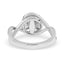 2.16 ctw Round Lab Grown Diamond Spiral Engagement Ring in 14kt White Gold