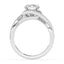 2.16 ctw Round Lab Grown Diamond Spiral Engagement Ring in 14kt White Gold