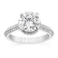 3.04 ctw Round Lab Grown Diamond Hidden Halo Engagement Ring in 14kt White Gold