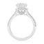 3.04 ctw Round Lab Grown Diamond Hidden Halo Engagement Ring in 14kt White Gold