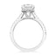 3.39 ctw Emerald Cut Lab Grown Diamond Prong Set Engagement Ring in 14kt White Gold