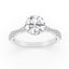 2.39 ctw Round Lab Grown Diamond Tulip Style Engagement Ring in 14kt White Gold