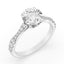 2.39 ctw Round Lab Grown Diamond Tulip Style Engagement Ring in 14kt White Gold