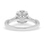 2.39 ctw Round Lab Grown Diamond Tulip Style Engagement Ring in 14kt White Gold