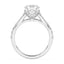 2.39 ctw Round Lab Grown Diamond Tulip Style Engagement Ring in 14kt White Gold