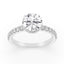 2.52 ctw Round Lab Grown Diamond Tulip Halo Engagement Ring in 14kt White Gold