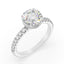 2.52 ctw Round Lab Grown Diamond Tulip Halo Engagement Ring in 14kt White Gold