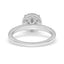 2.52 ctw Round Lab Grown Diamond Tulip Halo Engagement Ring in 14kt White Gold