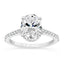 3.01 ctw Oval Lab Grown Diamond Hidden Halo Engagement Ring in 14kt White Gold