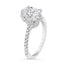 3.01 ctw Oval Lab Grown Diamond Hidden Halo Engagement Ring in 14kt White Gold