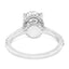 3.01 ctw Oval Lab Grown Diamond Hidden Halo Engagement Ring in 14kt White Gold