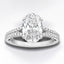 3.48 ctw Oval Lab Grown Diamond Split Shank Engagement Ring in 14kt White Gold