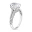 3.48 ctw Oval Lab Grown Diamond Split Shank Engagement Ring in 14kt White Gold